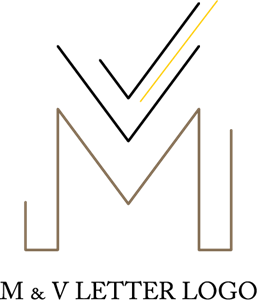 M V Alphabet Logo PNG Vector