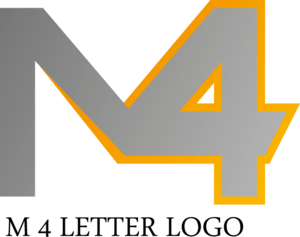 M4 Letter Logo PNG Vector