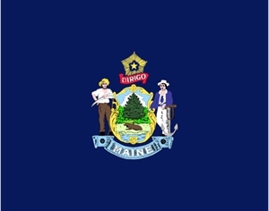 Maine State Flag and Seal Logo PNG Vector
