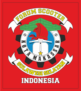 Makassar Landak Scooter Logo Vector