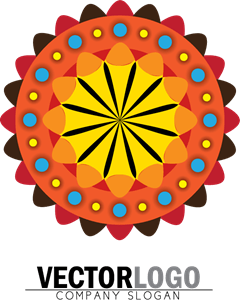 Mandala Logo PNG Vector