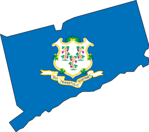 MAP AND FLAG OF CONNECTICUT Logo PNG Vector