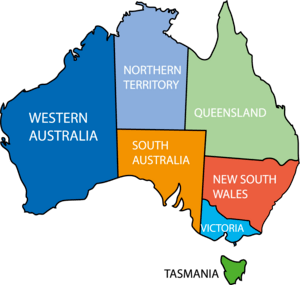 MAP OF AUSTRALIAN TERRITORIES Logo PNG Vector