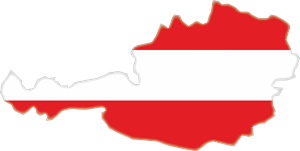 MAP OF AUSTRIA WITH FLAG Logo PNG Vector