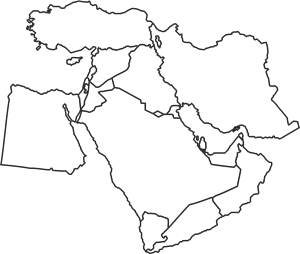 MAP OF MIDDLE EAST Logo Vector