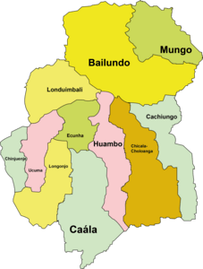 Mapa da Província do Huambo Logo PNG Vector