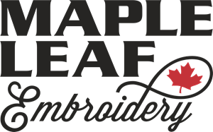 Maple Leaf Embroidery Logo PNG Vector