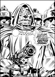 Marvel Doctor Doom Fantastic Four Jack Kirby Logo PNG Vector