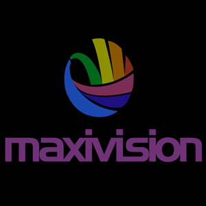 Maxivision vertical fondo negro Logo PNG Vector