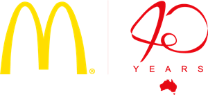 McDonald’s in Australia 40 Years Logo PNG Vector