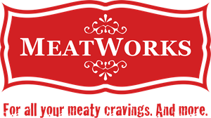 MeatWorks Restaurant Logo Vector