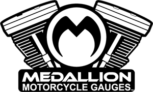 Medallion Motorcycle Gauges Logo PNG Vector
