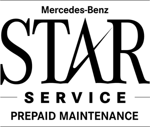 Mercedes-Benz Star Service Prepaid Maintenance Log Logo PNG Vector