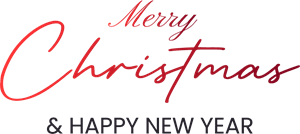 Merry Christmas and Happy New Year Logo Vector