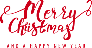 Merry Christmas and Happy New Year Logo PNG Vector