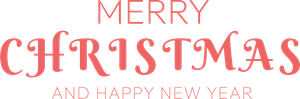 Merry Christmas and Happy New Year Logo PNG Vector