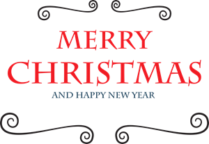 Merry Christmas and Happy New Year Logo Vector