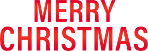 Merry Christmas Text Logo PNG Vector