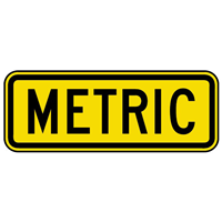 METRIC TRAFFIC SIGN Logo Vector