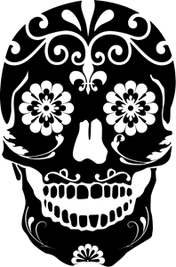 Mexican Skull Logo PNG Vector