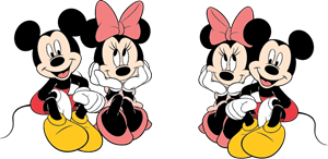 Mickey and Minnie Logo Vector