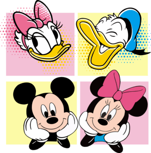 Mickey, Mini, Donald, Daisy Logo PNG Vector