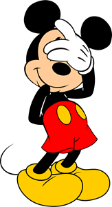 Mickey mouse close eye Logo PNG Vector