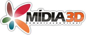 Midia 3D Comunicação Visual Logo PNG Vector
