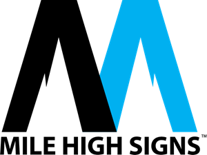 Mile High Signs Logo Vector