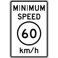 MINIMUM SPEED 60 KMH SIGN Logo PNG Vector