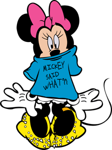 Minnie Mouse Confused Logo PNG Vector
