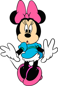 Minnie Mouse Surprise face Logo Vector