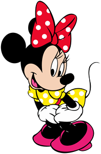 Minnie Mouse Yellow Dress Logo PNG Vector