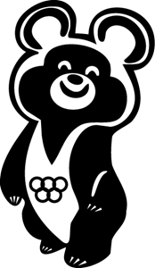 Misha Olympic Bear Logo PNG Vector