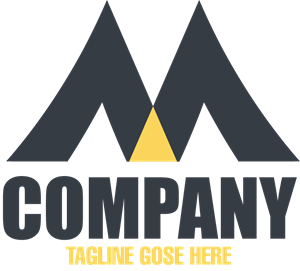 Modern Letter M Company Logo Vector