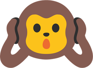 Monkey Emoji Logo PNG Vector