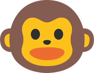 Monkey Emoji Logo PNG Vector