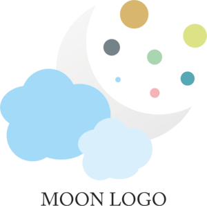 Moon Design Logo PNG Vector