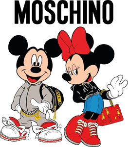 MOSCHINO - Minnie y Mickey Mouse Logo PNG Vector