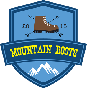 Mountain boots Logo Vector