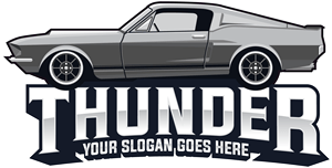 Muscle Car Logo PNG Vector