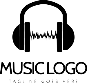 Music Headphone Logo PNG Vector