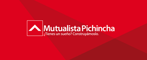 Mutualista Pichincha fondo rojo Logo Vector