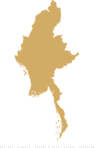 Myanmar Map Logo Vector