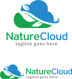 Nature Cloud Logo Vector