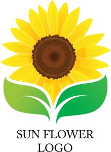 Nature Sun Flower Yellow Logo PNG Vector