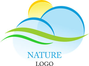 Nature Sun Green Sky Logo Vector