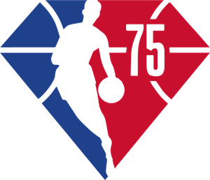 NBA 75 Years Painted Logo Vector