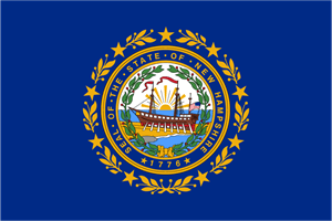 New Hampshire State Flag and Seal Logo PNG Vector
