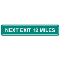 NEXT EXIT 12 MILES SIGN Logo PNG Vector